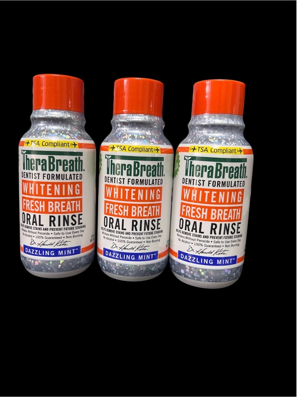 Whitening Fresh Breath Oral Rinse - Dazzling Mint (Orange Cap) travel size